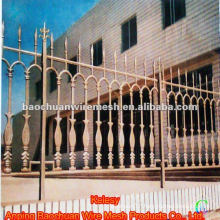 1.76m*1.40m plastic spraying golden residential Wrought iron fence